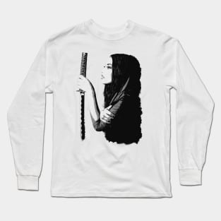 Samurai Girl Portrait Long Sleeve T-Shirt